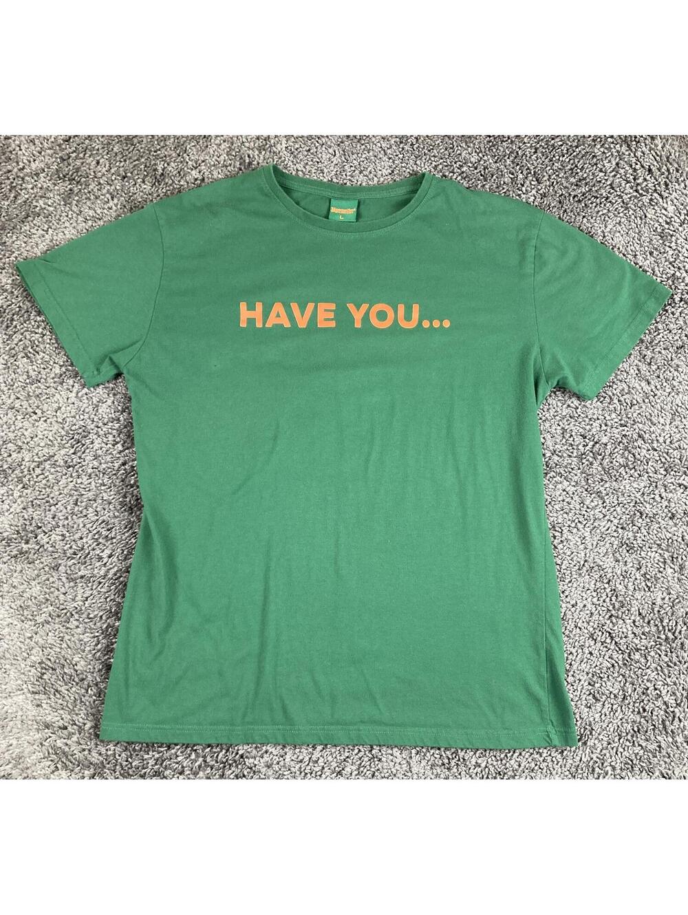 Jagermeister Graphic T-Shirt Mens Green Have You Had An Ice Cold Shot Sz L